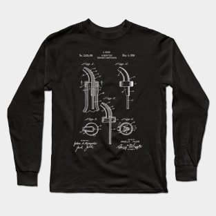 Whiskey Screwtop Dispenser Patent Blueprint 1958 Long Sleeve T-Shirt